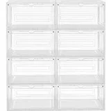 Schuhboxen 8er Set, durchsichtig, aus Kunststoff