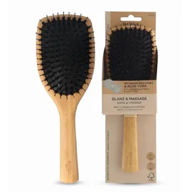 Parsa Beauty Bambus Haarbürste groß – Paddle Brush Mischborsten
