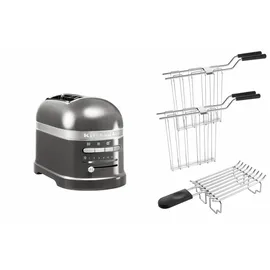 KitchenAid Artisan Toaster 5KMT2204 inkl. Brötchenaufsatz + Sandwichzange medaillon silber