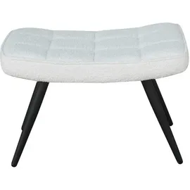 byLIVING Hocker UTA, Bouclébezug off-white, Gestell Metall schwarz