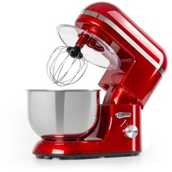 Klarstein Küchenmaschine mit Kochfunktion Bella Elegance, 2000 W, 5.2 l Schüssel, Knetmaschine Teigmaschine Teigknetmaschine Rührmaschine Standmixer rot