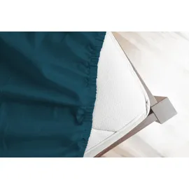 HIP Spannbettlaken Satin 180 x 200 cm dunkelpetrol