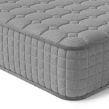 Vesgantti Matratze 80x200 cm, 7-Zonen Taschenfederkernmatratze, Mittelfeste Orthopädischem Tonnentaschenfederkernmatratze Grau (H3, Tight-top 24cm) - Grau