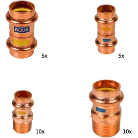 Sanpro 80 tlg. Starter-Paket Pressfitting Kupfer, DVGW zertifiziert