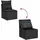 vidaXL Garten-Sofa-Set 6-tlg. Loungesofa schwarz