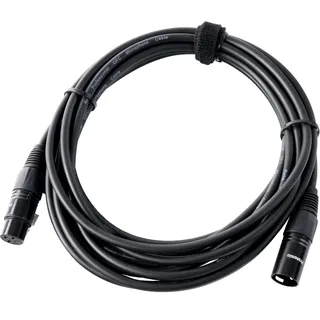 Pronomic XFXM-5 Mikrofonkabel XLR female 3-pol -> XLR male 3-pol, Stecker handgelötet, säure- und ölfest, Spannzangen-Zugentlastung) schwarz
