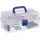 Relaxdays Aufbewahrungsbox 14 x 33 x 19,5 cm 1-tlg. transparent-blau