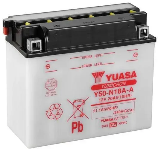 YUASA Y50-N18A-A Batterie ohne Säurepack