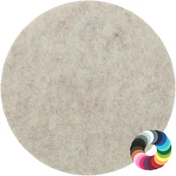 BIASTO - Premium Filz Untersetzer - rund 15cm - Farbe: kamelhaar (HF047). Design Glas-Untersetzer für Getränke, Tisch, Bar, Tasse, Vase