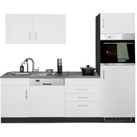 Held MÖBEL Küchenzeile »Paris«, ohne E-Geräte, Breite 230 cm, weiß