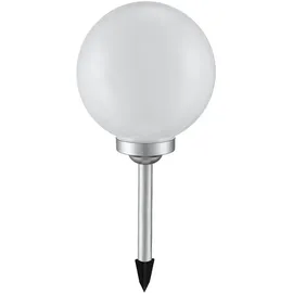 ETC Shop Solarleuchte Kugel Garten Kugelleuchte Solar LED Solarleuchten, weiß, Erdspieß, Leuchtdauer ca. 6-8 Stunden, Warmweiß, D 10/30 cm,