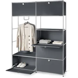 Tchibo - Systemschrank Metall »Cn3« - 152x40x1945cm - chrom - Stahl / Aluminium / Kunststoff