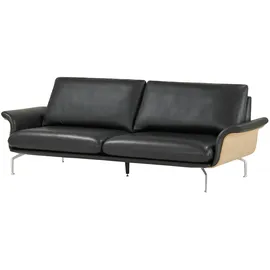 Nils Olsen Ledersofa aus Echtleder Alva ¦ schwarz ¦ Maße (cm): B: 244 H: 87 T: 101.0