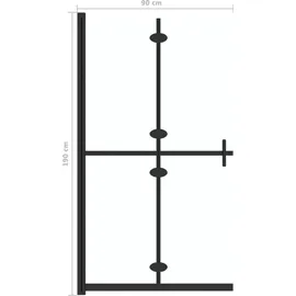 vidaXL Faltbare begehbare Duschwand Transparentes ESG Glas 90x190 cm