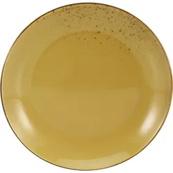 Speiseteller CREATABLE "Essteller NATURE COLLECTION", gelb (curry), Ø:27cm, Steinzeug, Speiseteller, Teller Set für 6 Personen, Ø 27 cm, Steinzeug, flache Teller