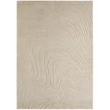 Maschinenwebteppich DALEYS, Greige - 160 x 230 cm - mit Wellenmotiv