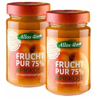 Allos Bio Frucht Pur 75 %, Aprikose 2x250 g Creme