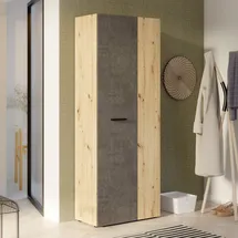 Forte NET106 Schrank 70 180 68,7 x 36,5 x 181,1 cm Beton/Holzdekor Artisaneiche