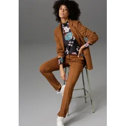 Longblazer, mit Reverskragen, Gr. 48, braun, , 87106126-48