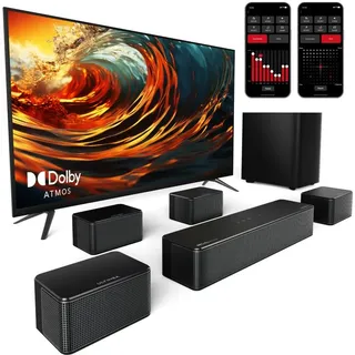 ultimea 7.1 Dolby Atmos Soundbar für TV, Heimkino Sound System, Poseidon D80 - Schwarz