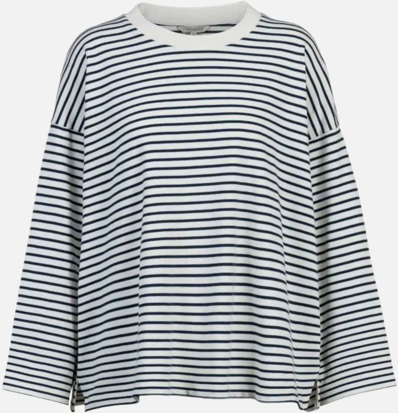 Gestreiftes Langarmshirt Weiß XS