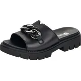 REMONTE Pantoletten Pantoletten Leder - Schwarz - 39