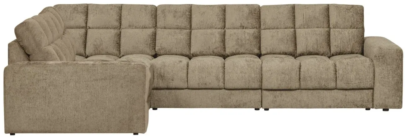 Ecksofa Date aus Struktursamt, klassisch links, Wheatfield Beige, robust und stilvoll gepolstert
