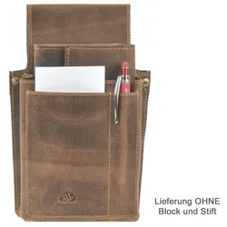 Greenburry Kellnerbörse Set Leder braun antik Kellnerset Holster Kellnertasche