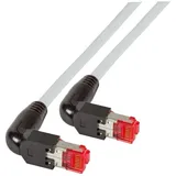EFB Elektronik Netzwerkkabel S/FTP LSZH Draka UC900 TM21 2x90° grau 25m Kupferverkabelung