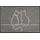 Wash+Dry Lovetails 50 x 75 cm Grau