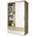 Paidi Schiebetürenschrank Fionn 124 x 207 x 64 cm Braun/Weiß