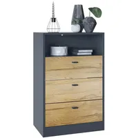 Vladon Kommode, Eiche, 56x86.5x36 cm, Wohnzimmer, Kommoden & Sideboards,