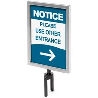 Showdown Displays Schildhalterung für Absperrständer Gurtbandsystem - DIN A4