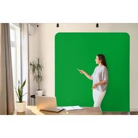Showdown Displays Showdown Zipper-Wall Straight Basic - 200x230cm - Green Screen Chroma Key - Aluminium - Silber
