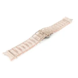 system-s Armband 20 mm aus PC für Samsung Galaxy Watch 5 4 Smartwatch in Glitzer Pink