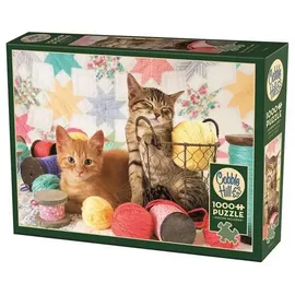 Brainbox Puzzle COBBLE HILL PUZZLES - Flauschige Knäuel 1000 Teile, 1000 Puzzleteile
