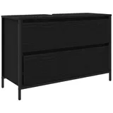 vidaXL Waschbeckenunterschrank 2 Schubladen 34,5 x 60 x 34,5 cm Schwarz