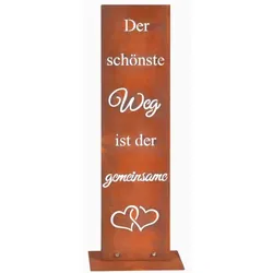 Relaxdays Gartendeko Rostoptik Schild Braun