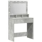 vidaXL Schminktisch mit LED-Lichtern in Beton Grau 79x41x135 cm
