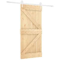 vidaXL Schiebetür rechts 90 x 210 cm Braun/Weiß