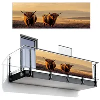 MuchoWow Balkon-Sichtschutz, Cognac, Kunststoff, Rechteckig, 300x100 cm, Sonnen- & Sichtschutz, Sichtschutz Garten, Balkon Sichtschutze