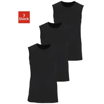 H.I.S. H.I.S Muscleshirt, Unterziehshirt, Unterhemd für Herren (3er-Pack) unifarben, Rundhalsausschnitt, aus Baumwolle schwarz 9/XXXL