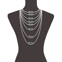 Vivance Collierkettchen 925/- Sterling Silber Panzerkette diamantiert 70 cm weiß