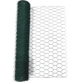 POWERTEC Garden Drahtgitter PVC-ummantelt, HEXAGONAL, 2er Set ca. 5 x 0,5 m