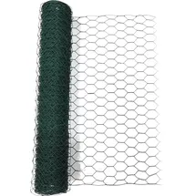 POWERTEC Garden Drahtgitter PVC-ummantelt, HEXAGONAL, 2er Set ca. 5 x 0,5 m