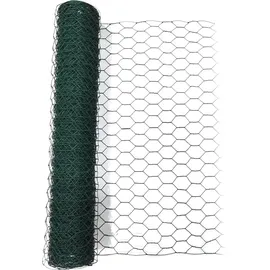POWERTEC Garden Drahtgitter PVC-ummantelt, HEXAGONAL, 2er Set ca. 5 x 0,5 m