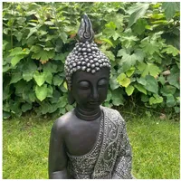 Wall-art K&L Wall Art Sitzender Buddha Beton Grau Kunststein