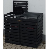 promadino PROMADINO, Mülltonnenbox, 130 x 111 x 63 cm (BxHxT), für 2 x 120 Liter Tonnen