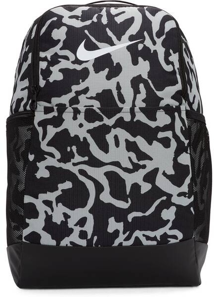 NIKE Rucksack NK BRSLA M BKPK - 9.5 CAT AOP, BLACK/LT SMOKE GREY/WHITE, -