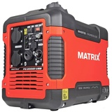 Matrix Notstromaggregat Benzin leise 2000 Watt Inverter Stromerzeuger Stromgenerator mit USB Stromaggregat digitaler Generator Eco Modus sehr leise PG 2000i-USB | 4 Takt | 2x230V | 12V | 2xUSB | 23kg